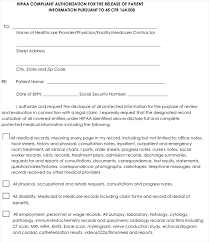 Medical Records Release Form Templates Free Printable Forms