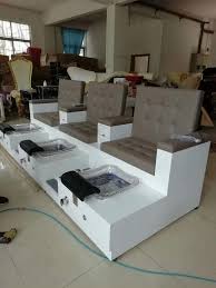Paris Double Spa Station Pedicure Bench China Beauty Salon Equipment Supplier Pedicure Station Spa Chair Manicure Station