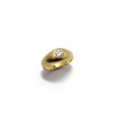 Bague Jonc Anglais Or Et Diamant Bijoux Et Montres Plazzart