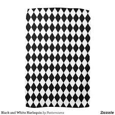 Black And White Kitchen Towels Black And White Harlequin Towel Zazzle Com Black And White Towel Pattern Kitchen Linens