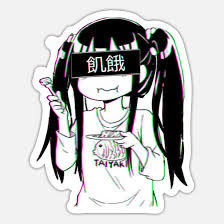 Animated gif about gif in anime by tangibletomato. Aesthetic Anime Lewd Otaku Food Sticker Spreadshirt