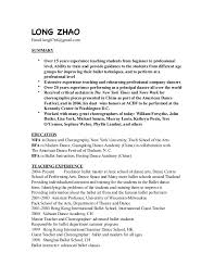 long's resume