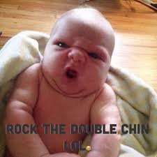 I Never New Babies Were Great At The Double Chin Lol Funny Baby Memes Funny Baby Jokes Baby Jokes