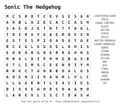 Do you know who are with sonic? Play Word Search Puzzles On Line Including This One More At Http Thewordsearch Com Sonic Sonic The Hedgehog Word Searches Free Printable