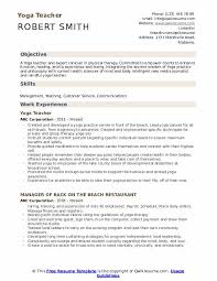 Yoga Teacher Resume Samples Qwikresume