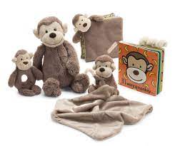 Jellycat Board Book If I Were A Monkey Soother Jellycat Rattle