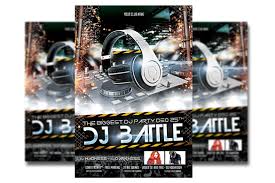 All graphic elements are isolated and placed in. Dj Battle Party Flyer Template Graphic By Matthew Design Creative Fabrica