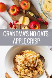 Apple Crisp Without Oats Easy Recipe Fork In The Kitchen Recipe Recipes Apple Crisp Apple Crisp Topping Recipe