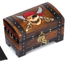 Pirate Skulls Treasure Chest Box Polish Handmade Wood Keepsake Jewelle Pirate Chest Diy Treasure Chest Pirate Treasure Chest