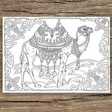 Your kids will increase their vocabulary by learning about different anima. Camel Printable Adult Coloring Page From Favoreads Coloring Etsy