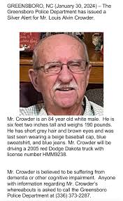 A Silver Alert has been issued! Please read below: