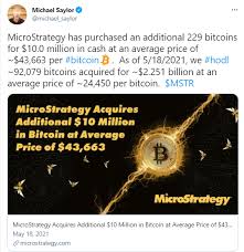 The usd price of bitcoin today (as of april 11, 2021) is $59,822.90 for one coin. Microstrategy Scoops Up Extra 229 Btc Worth 10m Blockchain News