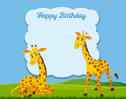 / 6+ giraffe animal templates. Giraffe On Happy Birthday Card Template Download Free Vectors Clipart Graphics Vector Art