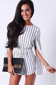 Black And White Striped Short Romper Pin On Graduation
