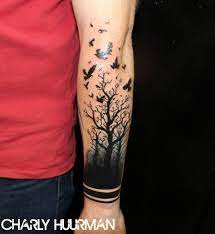 101 Arm Tattoo Ideas For Men Incl Back Of Arm Cover Over Designs Tree Sleeve Tattoo Nature Tattoo Sleeve Tree With Birds Tattoo