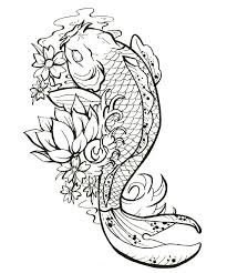 Black And White Stencil Koi Fish Design Fish Tattoo Outline Designs No Outline Tattoo Style Tats Ang Pow Koi Fish Template Koi Tattoo Design Koi Fish Drawing Koi Fish Tattoo