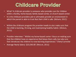 child care provider job descriptions