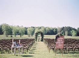 Outdoor Wedding Ceremony With Greenery Arch And Wooden Signs Rockhurst Farm Outdoor Wedding Venues Wedding Venues Birmingham Wedding Venues