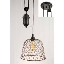 These wire baskets resemble ones used on farms for gathering eggs, vegetables or flowers. Rustic Farmhouse Chicken Wire Dome Pulldown Pendant Light