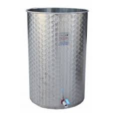 Cuves Inox Petites Inox Petit Fond Plat Chapeau Flottant 400 Litres Tiendainvia