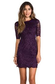 Shoshanna Magnolia Lace Davina Dress In Dark Violet Fashion Plum Lace Dress Style