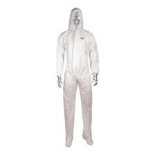 White Microporous Disposable Coveralls with Hood and Booties ...