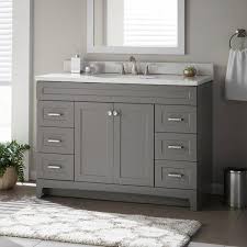 Wall mounted bathroom vanities online: Home Decorators Collection Thornbriar 48 In W X 21 In D Bathroom Vanity Cabinet In Cement Tb4821 Ct The Home Depot