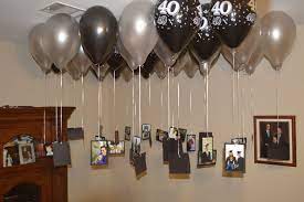 For My Husband S 40th Birthday I Mounted Pictures From His Life Onto Black Card 40th Birthday Party Decorations Husband 40th Birthday Birthday Surprise Husband