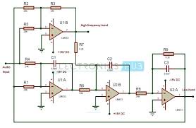 Active Audio Crossover Circuit Electronic Filter Circuits Audio Crossover Electronic Filters Circuit Diagram