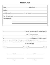 Prospective employees are required to fill this form and return it to the office before they may be considered for employment. Guarantor Form Fill Out And Sign Printable Pdf Template Signnow