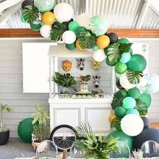 See more ideas about jungle baby shower, baby shower, jungle baby shower theme. Large Monstera Leaf Decor Set 6 Large Palm Leaf Balloon Etsy In 2021 Baby Shower Theme Decorations 1st Boy Birthday Summer Party Decorations