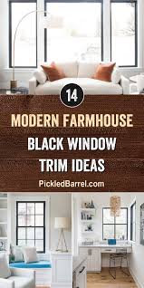 Solid white walls, railings, risers, and mouldings draw your attention to the wooden steps, readily inviting you either up or down the farmhouse stairwell. Modern Farmhouse Black Window Trim Ideas Pickled Barrel