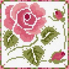This cross stitch pattern designed from the artwork of arthur claude strachan, of a woman standing in the front of a cottage. 61 Free Charts Roses Ideas Cross Stitch Cross Stitch Flowers Cross Stitch Rose