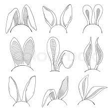 The ears can move independently, so we can choose a slightly different direction or look for each ear. Sketch Set Of The Ears Of The Easter Stock Vector Colourbox
