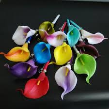 Splendent 15 Colors Real Touch Calla Lily To Make Wedding