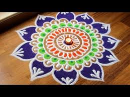 Freehand Flower Rangoli Designs With Colours Youtube Rangoli Designs Rangoli Photos Colorful Rangoli Designs