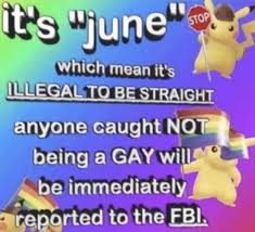 Rainbowcolors all over social media nothing else happens couldn't care less can we have a month for. Happy Pride Month Gaymers