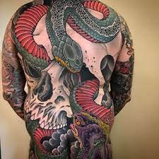 80 Japanese Snake Tattoos Myths Symbolism Common Themes In 2021 Japanese Snake Tattoo Japanese Back Tattoo Snake Tattoos