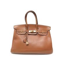 Une récompense pour un kelly disparu. Sac A Main Hermes Birkin 35 En Cuir Togo Marron Gold