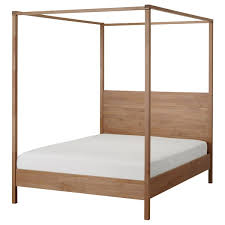 Shop for wooden queen bed frame online at target. Yttervag Four Poster Bed Frame Gray Brown Wood Queen Ikea