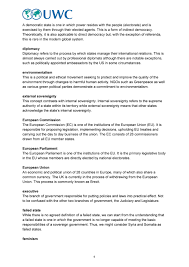 One that has lost physical control of its territory, the ability to provide public services, etc. Uwccr Content And Concepts Revision Booklet Page 8 9 Created With Publitas Com