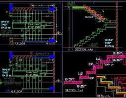 Rcc Staircase With Light Point Dwg Detail Wall Cladding Designs Cladding Design Stairs Design