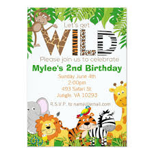 Jungle Animal Safari Birthday Invitation Zazzle Com Safari Birthday Jungle Theme Birthday Party Safari Animals Birthday