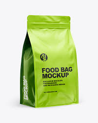 Food Bag Mockup In Bag Sack Mockups On Yellow Images Object Mockups