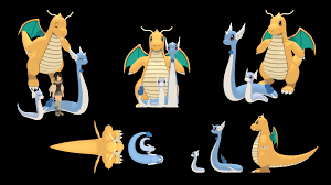 Size Comparison Through Evolutions 8 Dratini Pokemon