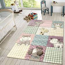 Nur noch 20 auf lager. Kinder Teppich Tier Motive Pastell Bunt Teppichmax