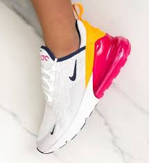 New Nike Air Max 270 Sneakers In 2019 Coming In A White Yellow And Red Pink Colour Way Red Nike Shoes Red Nike Shoes Womens All Red Nike Shoes