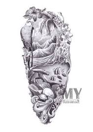 Black And White Nautical Half Sleeve Tattoo Designs Image Result For Beach Half Sleeve Tattoos For Women Hawaiiantattoosforwomen Tattoos For Women Half Sleeve Ocean Sleeve Tattoos Tattoo Sleeve Designs