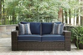 Find new blue sectional sofas for your home at joss & main. Grasson Lane Brown Blue Loveseat With Cushion Speedyfurniture Com