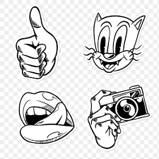 Get your hands on great customizable cool stickers from zazzle. Cool Black And White Sticker Set Design Resources Free Image By Rawpixel Com Tvzsu Black And White Stickers White Stickers Sticker Set